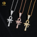 Sterling Silver Fine Jewelry Chain Pendant Vvs Moissanite Lab Diamond Custom Hip Hop Iced Out Jewelry Cross Pendant