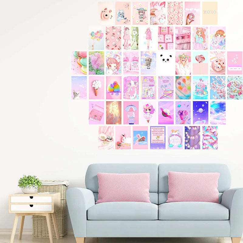 Aesthetic 4 X 6 Inch Room Decor Photo Poster Picture Wall Collage Kit Made with Art Paper and Coated Paper