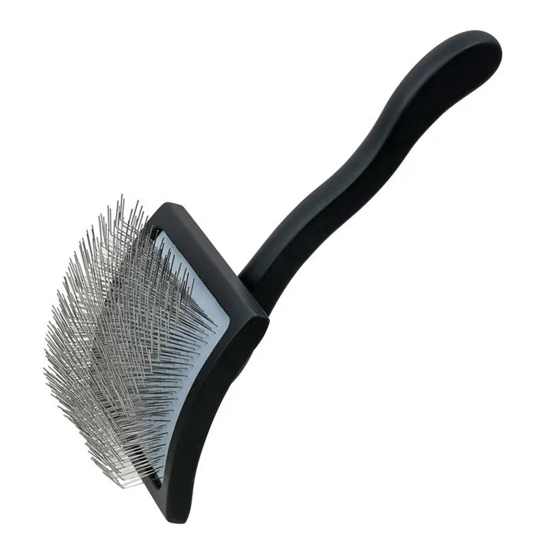 High Quality Pet Grooming Black Wooden Handle Brush Pet Hair Removal  Slicker Brush for Dogs