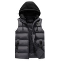 Custom Logo Men's Winter Sleeveless Gilet Fashionable Bubble Jackets Detachable Windproof Quilted Puffer Vest Casual Outer Wear