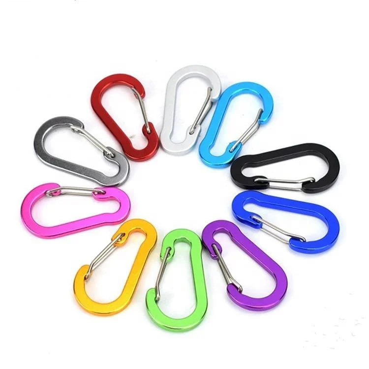 Multifunctional 5cm Outdoor Emergency Carabiner Key Chain Spring Climbing Equipment Multicolor Aluminum Metal for Promotions