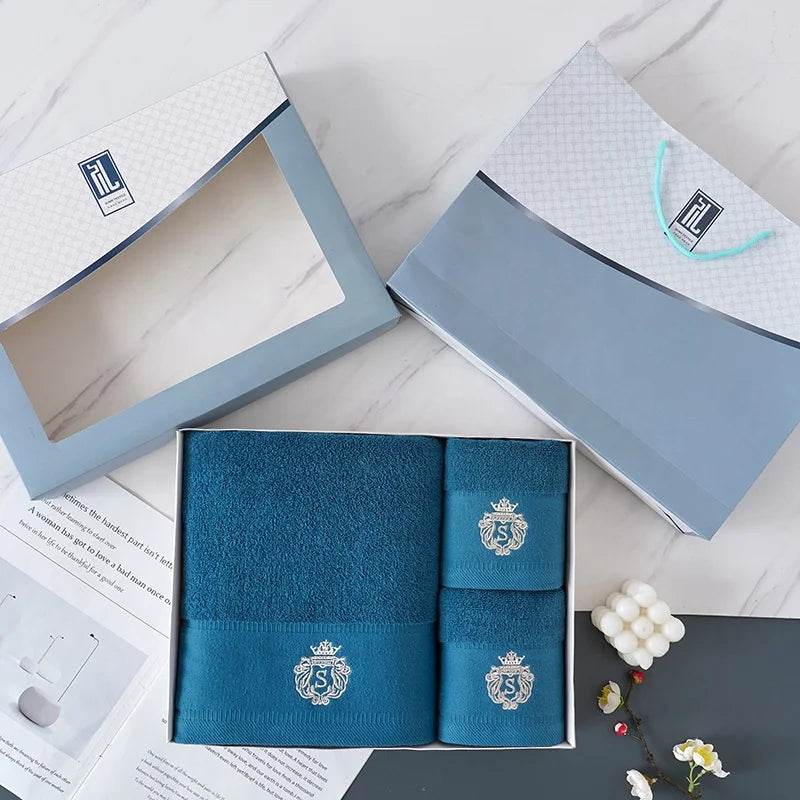 Personalized Logo Quick-Dry Knitted 100% Cotton Towel Guests Gift Set for Wedding Souvenirs