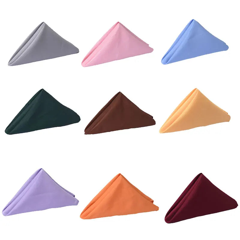Pink 15x15 Inch 100% Polyester Dinner Napkin Table ClothNapery for Banquet Wedding Tablecloths TX