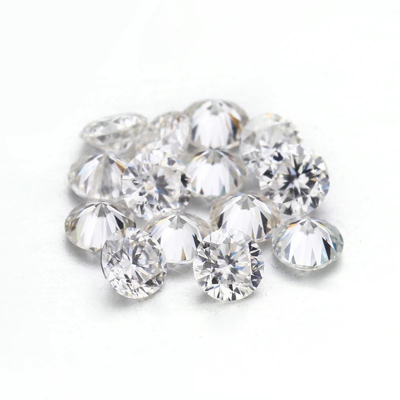 Starsgem 3mm 4mm 5mm Round Cut Loose Moissanite DEF Top Grade Synthetic Diamond clear White Moissanite