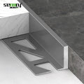 Aluminum Rolled Border Trim Showroom Ceramic Tile Building Materials Trimming Accessories Aluminum Door Threshold Strip