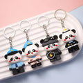 Hot Sale Cute Panda Keychain Creative Police Panda Couple Keychain Bag Pendant Panda Doll Pendant