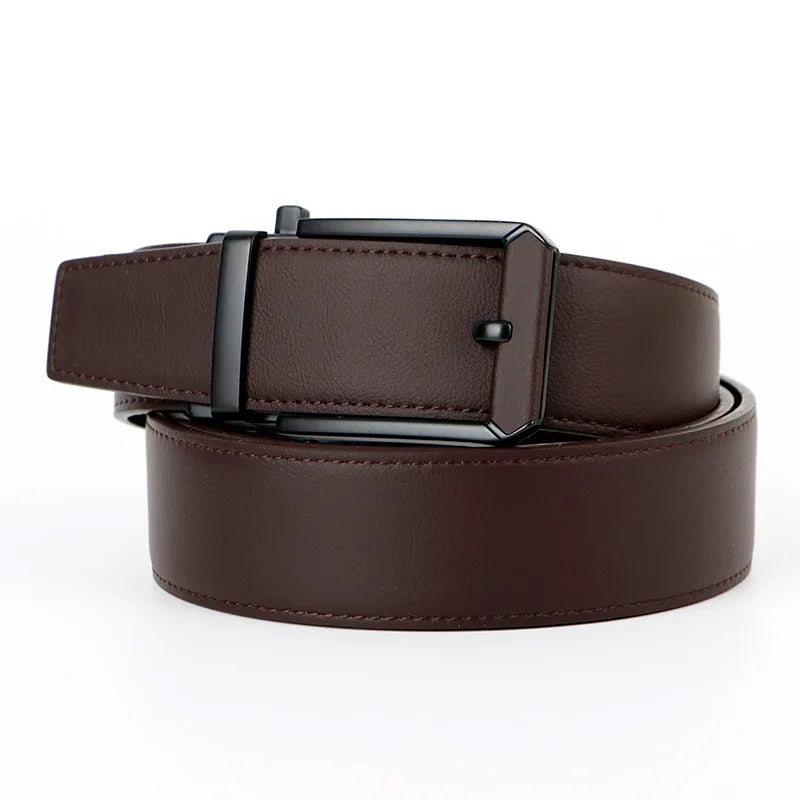 Factory Wholesale High-end Custom Logo Luxury Automatic Cowhide Split Genuine Leather Belt for Man
