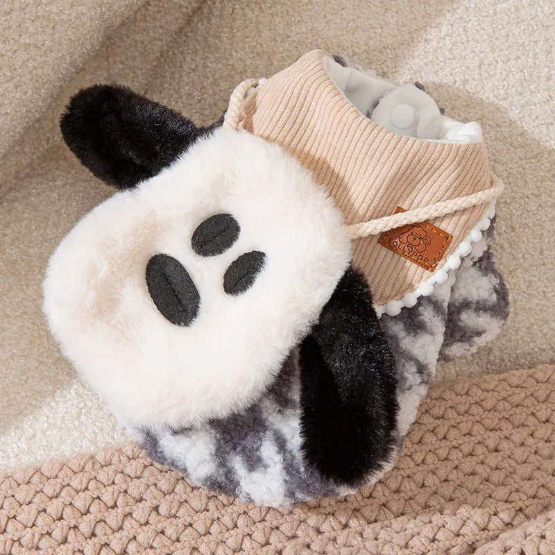 Cartoon Backpack Cotton Coat for Autumn/Winter Dog Clothes Cat Clothes Pet Apparel