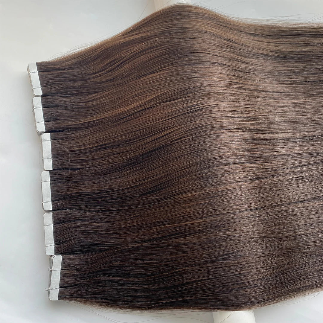 2026 Haiyi Double Drawn Chinese Hair Remy Tape-In Extension High Quality Natural 100% Cuticle Aligned Chemical Processing None