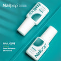 Nailpop False Nail Tips Extension Gel Sticker Rhinestone Nail Glue with Brush  Fast Drying Bond Glue ForTransparent Professional