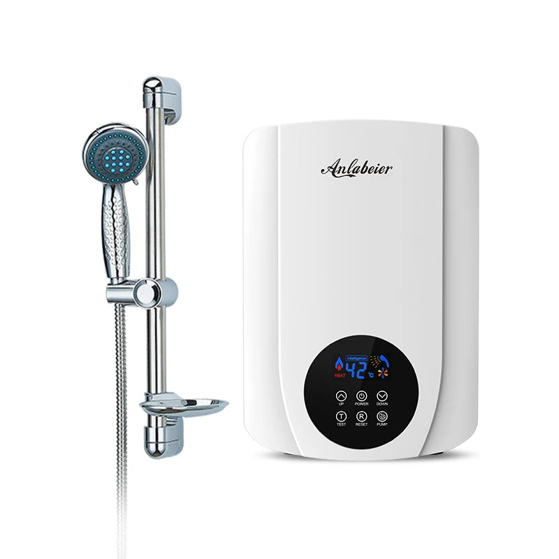 High Power Gambia Top Sale Instant Electric Water Heater with Pump LED Display Unlimited Capacity for Bathroom
