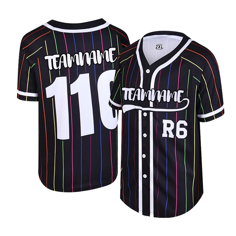 Top Quality Custom Sublimation Baseball Uniform Breathable Sublimated Baseball Shirts Mesh Embroidery Pullover Baseball Jersey