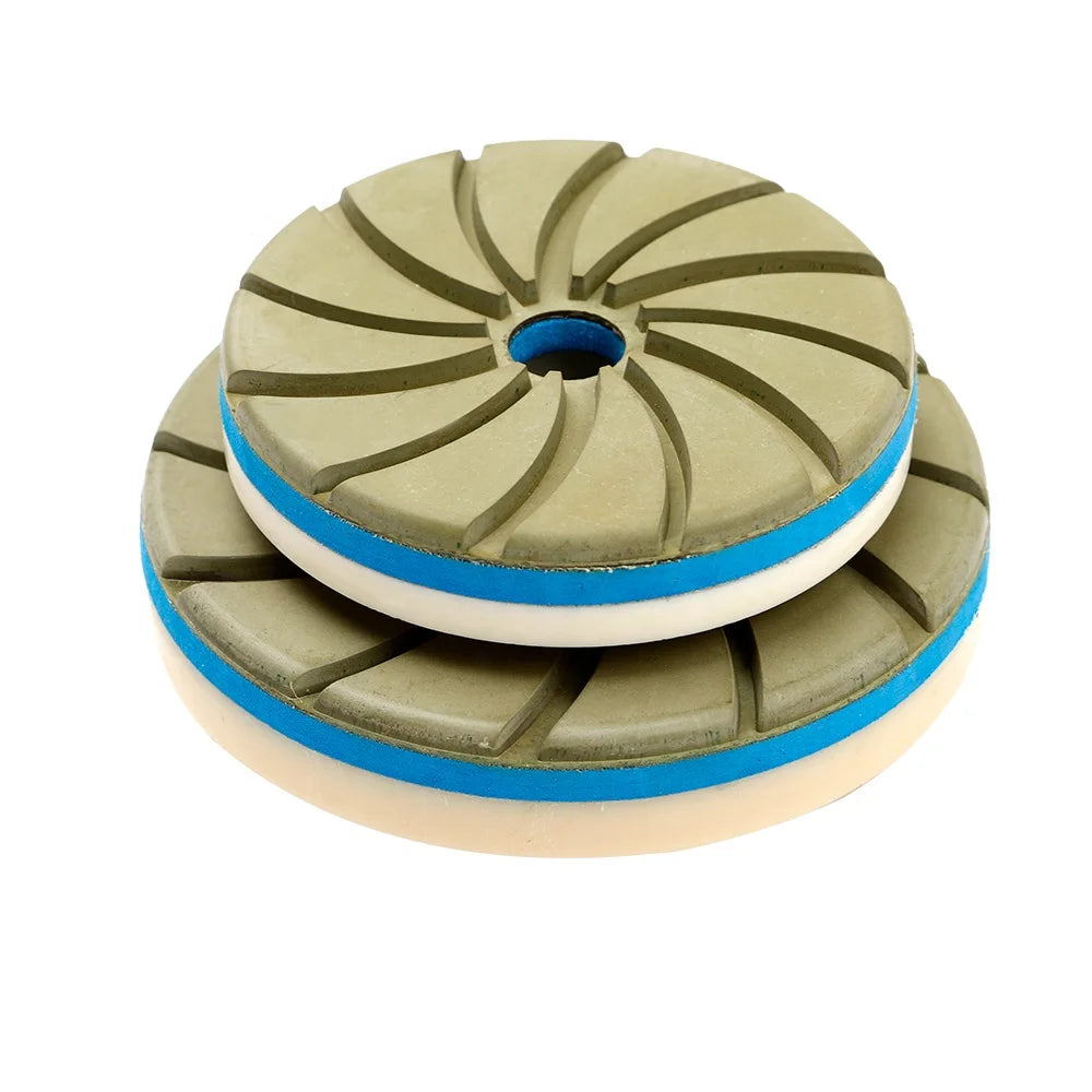 TRUE SHINE 4" snail lock diamond edge polishing wheel wet pad buffing sanding grinding tooling