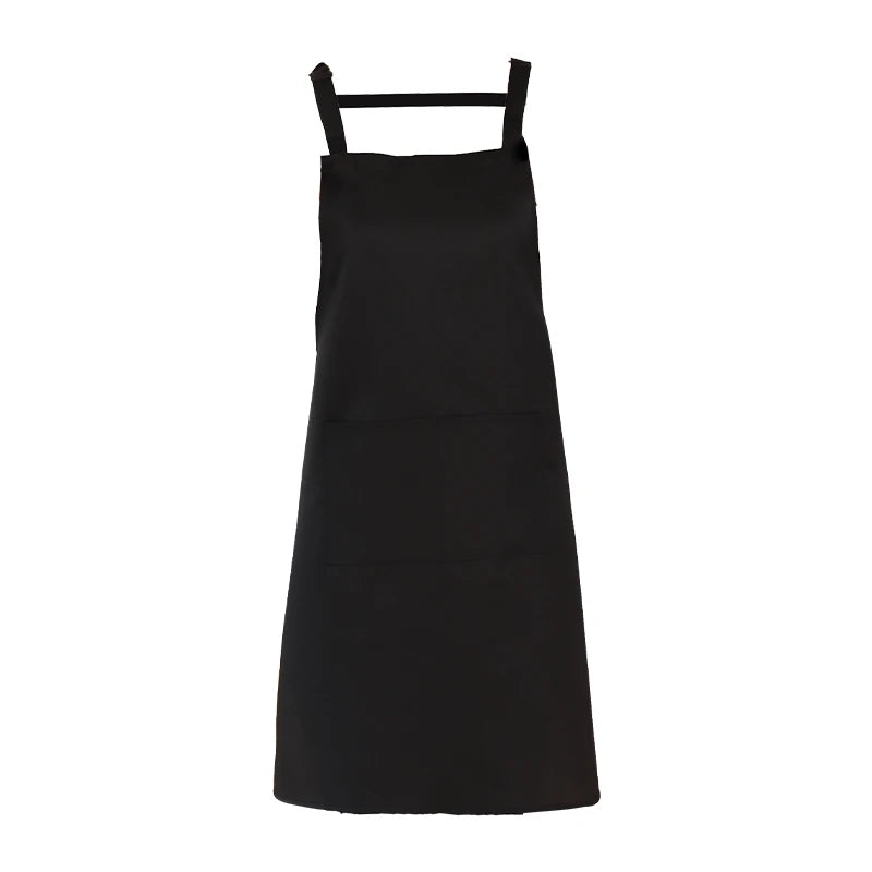 Custom Print Cheap Price Half Apron Polyester Waist Apron Embroidery Kitchen Aprons with Pockets