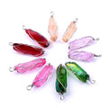 Titanium Coated Lucky Crystal Pendant Handmade Wire Wrapped Natural Stone Pendant