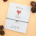 Fashion Fox Charm Bracelets with Make a Wish Card Red Black Multicolor Bracelet