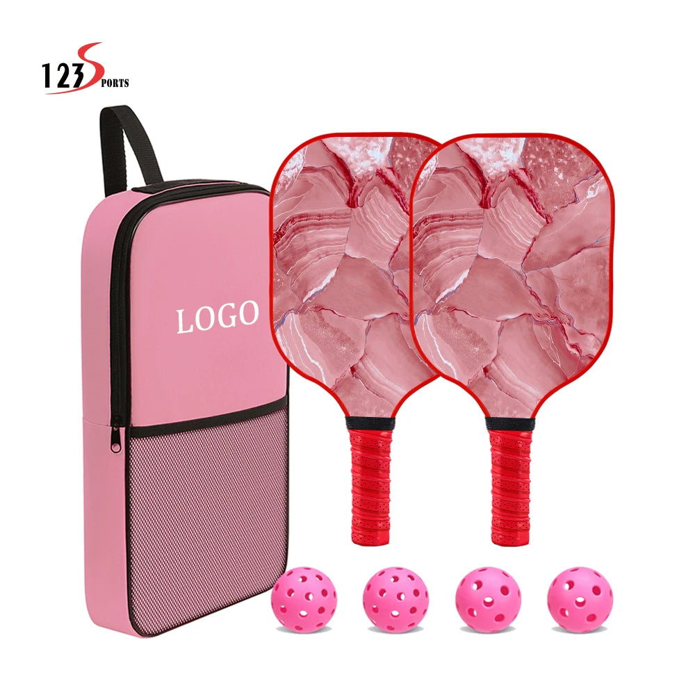 USAPA Approve Cold Pressed 10mm Lightweight Carbon Fiber Pickleball Paddle Premium Quality Durable Pickleball Paddle Set