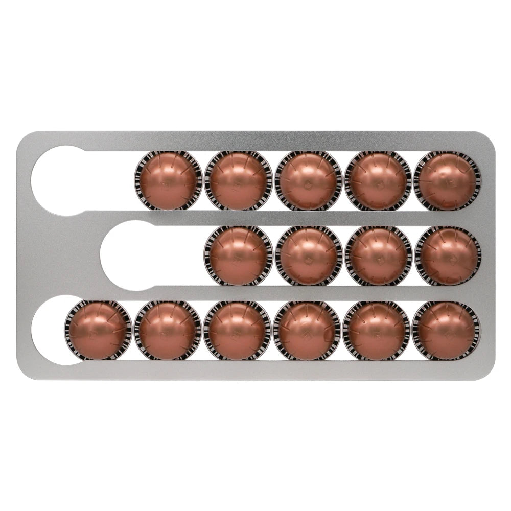 Wholesale Price 1PCS Rack for Organization of Support Silver Capsules Pods Organizer Drawers Coffee Capsule Holder