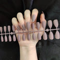 Wholesale Solid Almond Nails Medium Stiletto Matte Fake Press on Nails Full Cover Artificial Nails