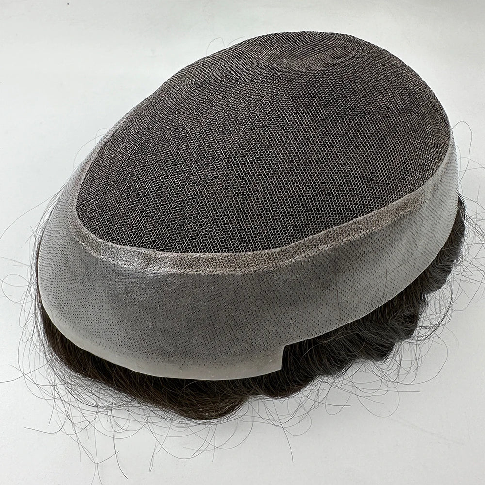 Invisible Lace Toupee for Men AUS Human Hair Prosthesis Natural Hairline Breathable Hair Replacement System