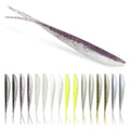 OEM 2\" 3\" 4\" Fishing Soft Bait Forked Tail Double Lacquer Color Silicone Fish Bait PVC Material for River Fishing 10pcs/bag