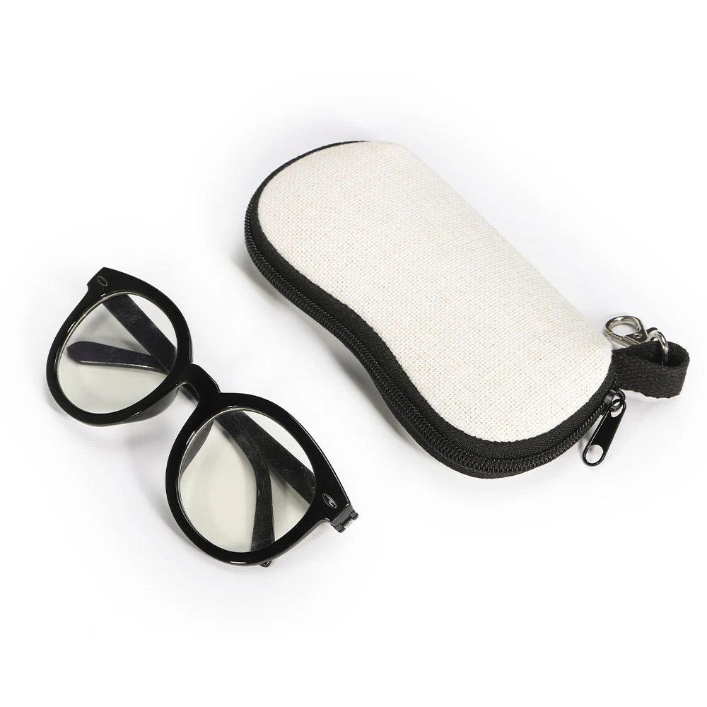 Hot Sale Fashion Blank Linen Neoprene Eye Glasses Sun Glasses Case Sublimation Glasses case