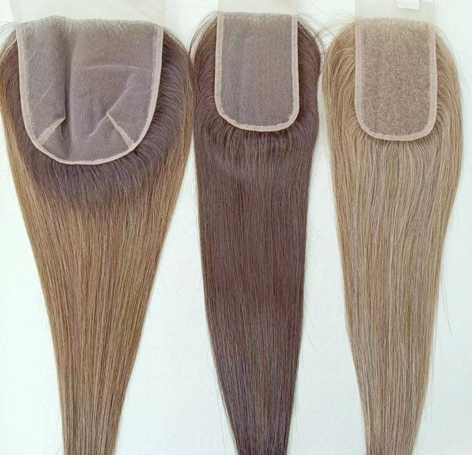 Custom Mesh Integration PreColored Lace Closure  3x5 3x6 5x5 6x6  Raw Virgin Human Hair Transparent hd Lace Closure