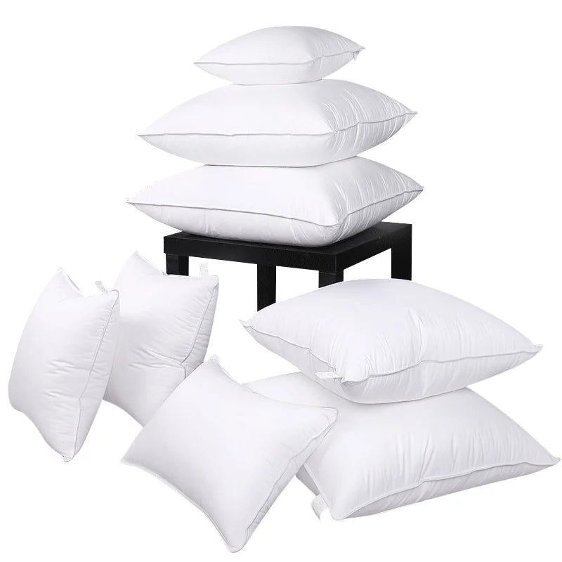 Natural Down Feathers Pillow Hypoallergenic 16x16 18x18 20x20 Inch Throw Pillow Insert Sofa Cushions