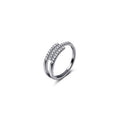 Luxury Cubic Zircon Geometric Shape Finger Ring Adjustable 925 Sterling Silver Knuckle Rings Fashion Jewelry for Women