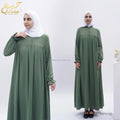 For 2026 Modest Plain Polyester Breathable Abaya Turkish Wholesale Casual Loose Robe Islamic Clothing