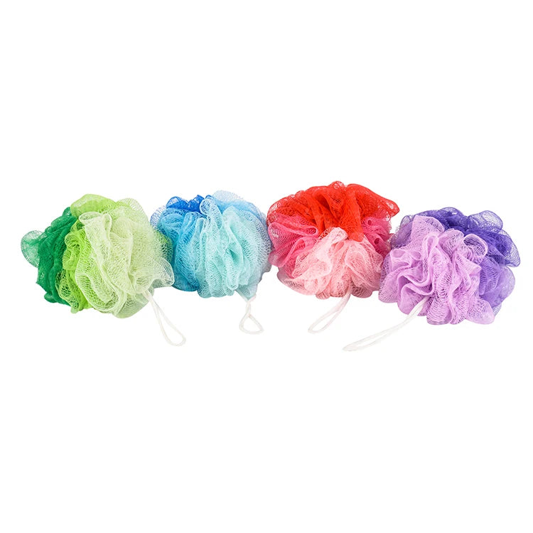 Hot Selling Bath Spongesoft Mesh Bathlcolorful Sponge Balls Cleansing Body Supply All Pantone Colors As Buyer's Request
