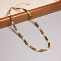 Mailard Classic Tiger Eye Column Beaded Necklace for Women Men Healing Energy Crystal Stone Pearl Charm Choker Jewelry Wholesale