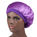 Wholesale Women Solid Hair Bonnets Sleep Cap Women Stain Wide-brimmed Sleeping Hat Custom