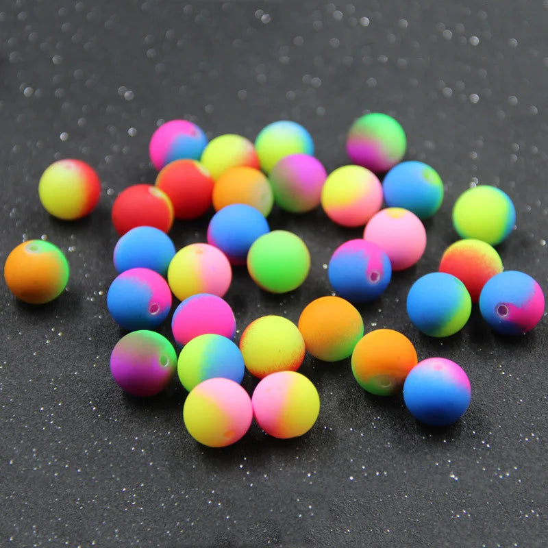 2025 Crystal Direct Sell Bulk Mixed Color Matte Plastic Ball Beads for Bag Making