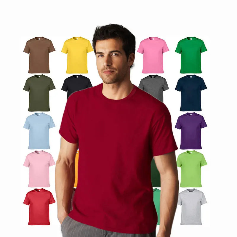 Custom Logo Print Cotton T Shirt Unisex Basic Casual Tee for Casual Wear and Events
