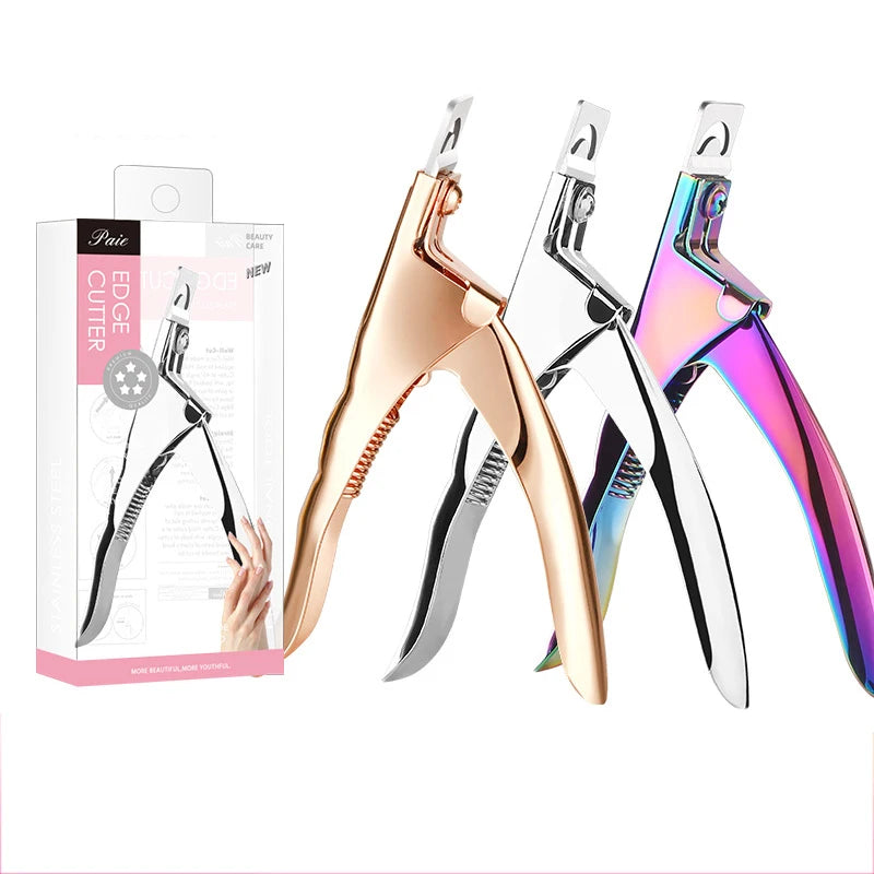 Adjustable Stainless Steel Acrylic False Nail Tip Clipper Edge Cutter Trimmer Manicure Tool