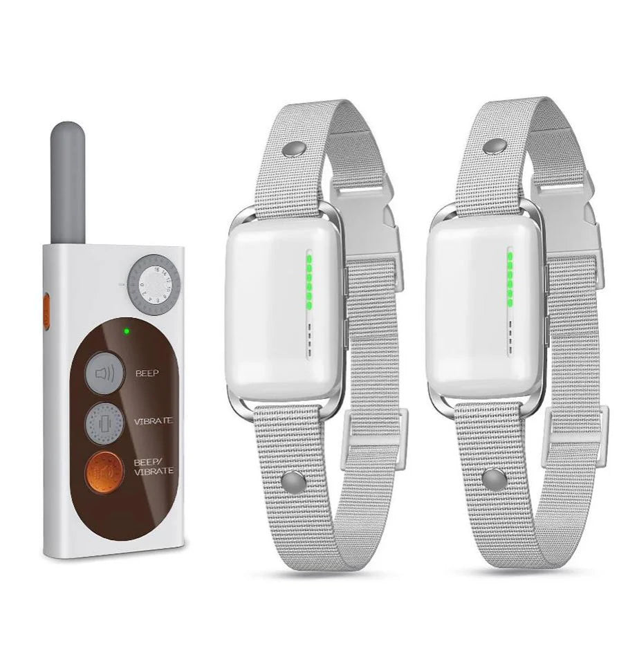 IP67 Waterproof Rechargeable Pet Training Collar with Remote Control LED Light and No-Shock Feature Anti-Bark Dog Collar