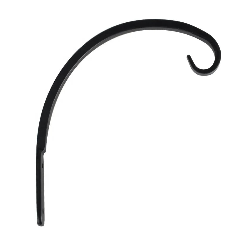 8.5 Inch Iron Hanging Flower Basket Hook Outdoor Wall Mount Planter Porch Patio Heavy Duty Chain Eco-Friendly Modern Design 15KG