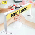 2025 New Free Custom Brand LOGO Foldable Portable UV Nail Lamp Beautician LED Half Moon Desk Lamp Eyelash Lamp Wholesale OEM