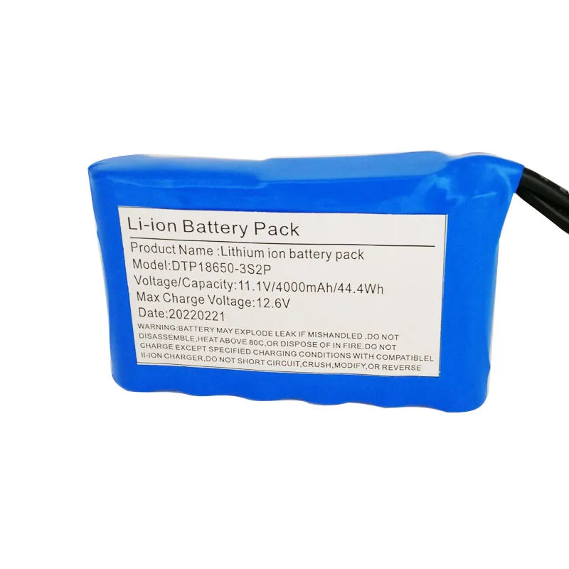 Customized 12V Li-ion Battery Pack 18650-3S2P 11.1V 4000mAh 18650 5200mAh 6000mAh Lithium Ion Battery Pack for Electric Product