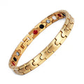 Men Bio Magnetic Titanium Stainless Steel Germanium Negative Ion Bracelet