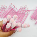 New Reusable Eyelash Brush Tube Mascara Brush with Drill Portable Eyelash Extension Disposable Tube Crystal Rod Eyelash Brush