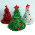 Christmas Products Green Straw Hats Party Decorations Christmas Tree LED Hats Christmas Party Decorations