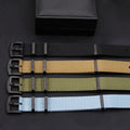 Wholesale Glossy Material Khaki Green 18mm PVD Black Watch Strap 20mm 22mm Nylon Seatbelt Watch Bands