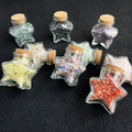 Crystal Wishing Bottles with Healing Stones Natural Crystal Chips Love Theme Fashion Trend
