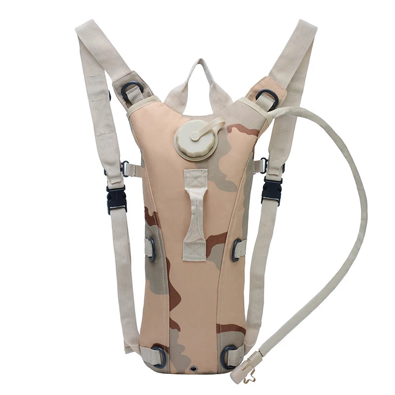 2025 New Design Large Capacity Tactical Hydration Backpack with Oxford Material and Zipper Closure Waterproof Hot Sales