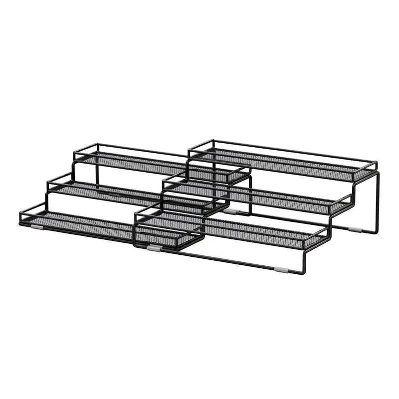 Multi Layers Metal Spice Holder Foldable Seasoning Bottle Iron Rack