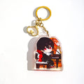CNAWO Cartoon Acrylic Keychain Custom Charm Acrylic Keychain Oil Liquid Quicksand Keychain