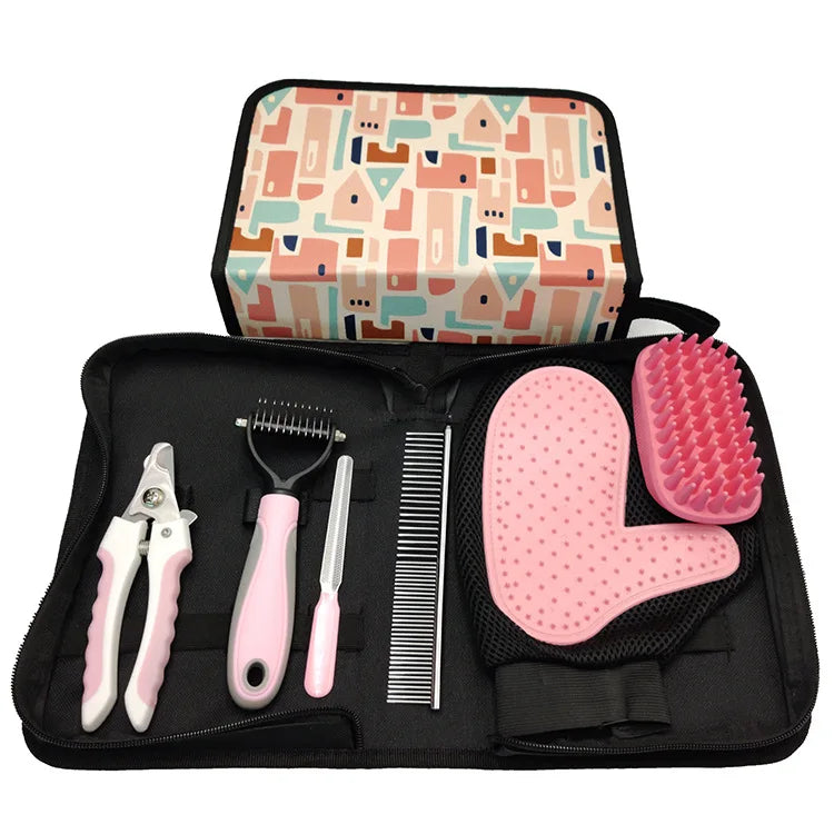 Little Guy New Products Dog Brushes Nail Clipper Pet Grooming Tool Set