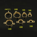 14K Gold Filled Base Setting Cabochon Cameo Tray Connectors  Round Bezel Ring Blank Charm for Jewelry Making Findings